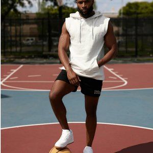 Grey Sleeveless Pullover Satin Lined Hoodie